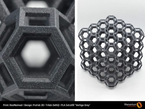 Fillamentum Extrafill PLA Vertigo Grey nyomtatószál, vertigo szürke 1000g