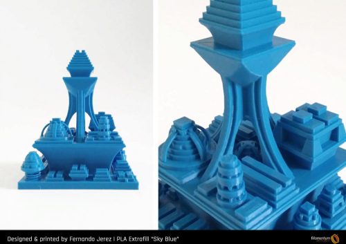 Fillamentum Extrafill PLA Sky Blue nyomtatószál, égkék 750g