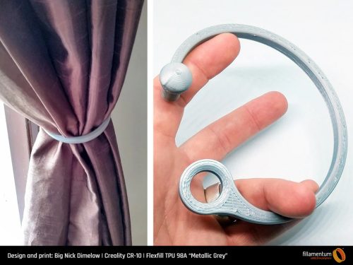 Fillamentum Flexfill TPU 98A Metallic Grey nyomtatószál, metálszürke