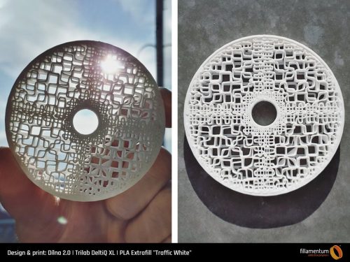 Fillamentum Extrafill PLA Traffic White nyomtatószál, fehér, 1000g