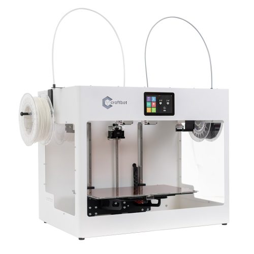 Craftbot FLOW IDEX 3D nyomtató, fehér - bemutató darab