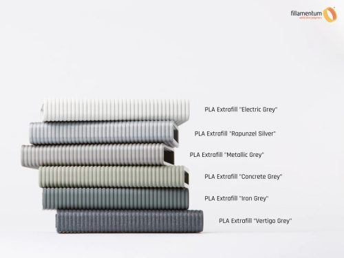 Fillamentum Extrafill PLA Iron Grey nyomtatószál, acél szürke, 1000g