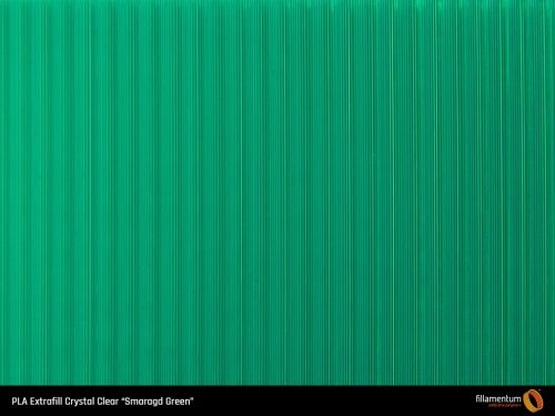 Fillamentum Extrafill  PLA nyomtatószál, Crystal Clear Smaragd Green, áttetsző smaragd zöld