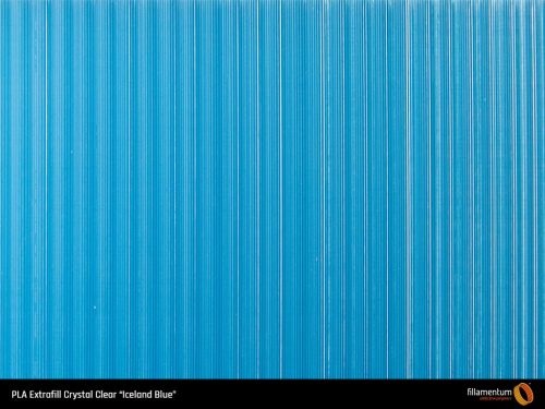 Fillamentum Extrafill  PLA nyomtatószál, Crystal Clear Iceland Blue, áttetsző jég kék