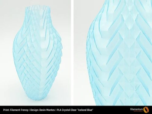 Fillamentum Extrafill  PLA nyomtatószál, Crystal Clear Iceland Blue, áttetsző jég kék