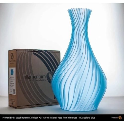 Fillamentum Extrafill  PLA nyomtatószál, Crystal Clear Iceland Blue, áttetsző jég kék