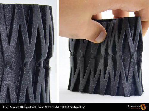 Fillamentum Flexfill TPU 98A Vertigo Grey nyomtatószál,  vertigo szürke