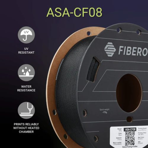 Polymaker Fiberon ASA-CF08 Black nyomtatószál, fekete