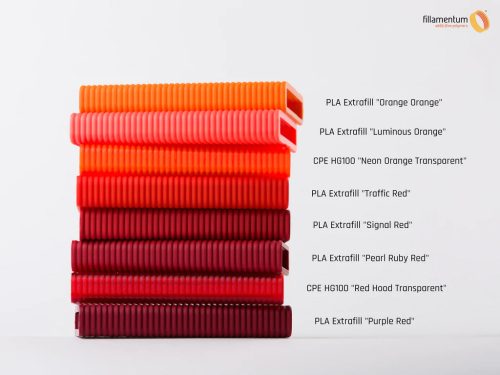 Fillamentum Extrafill PLA Signal Red nyomtatószál, vörös, 1000g