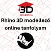 Rhino 3D modellező tanfolyam (online, 8x3 óra)