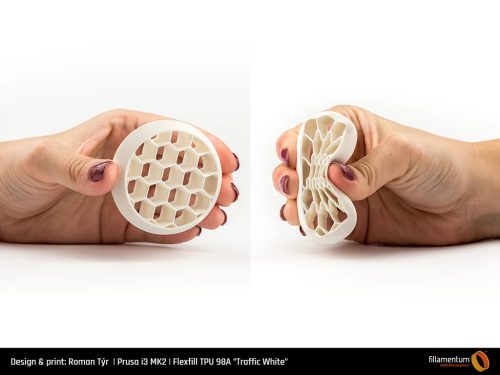 Fillamentum Flexfill TPU 98A Traffic White nyomtatószál, fehér